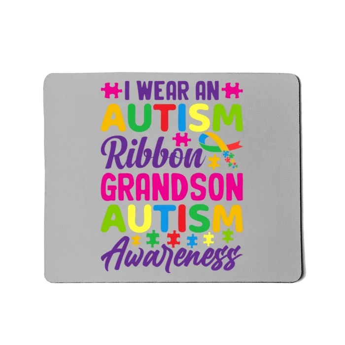 Autism Grandson Gift From Grandfather Autism Grandson Gift From Grandmother Mousepad