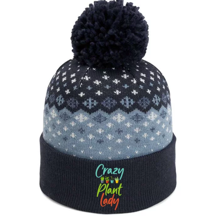 Awesome Gardener Gardening Crazy Plant Lady Design The Baniff Cuffed Pom Beanie