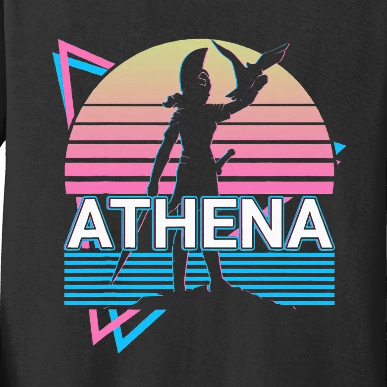 Athena Greek Goddess Of Wisdom And War Kids Long Sleeve Shirt