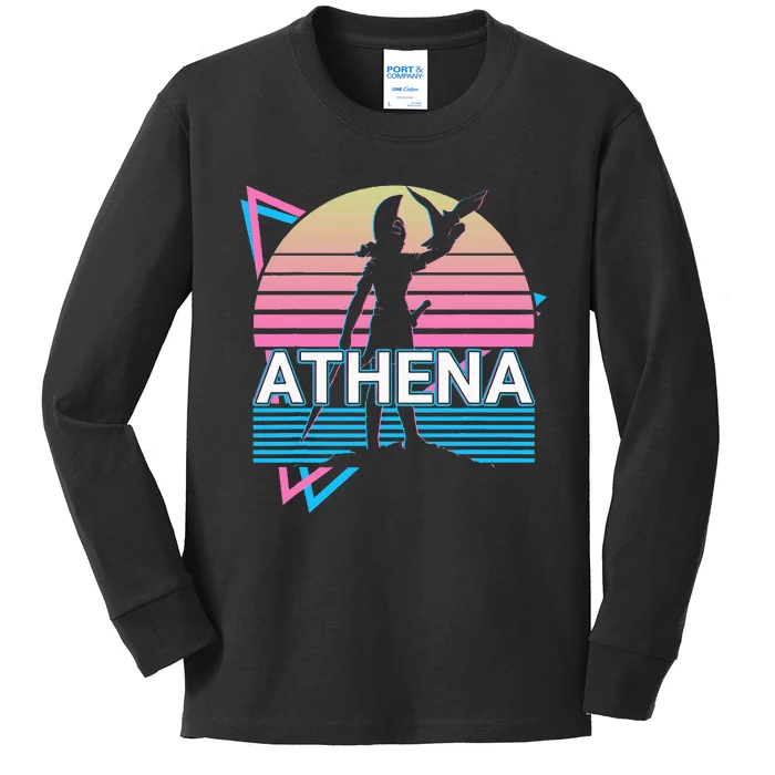 Athena Greek Goddess Of Wisdom And War Kids Long Sleeve Shirt