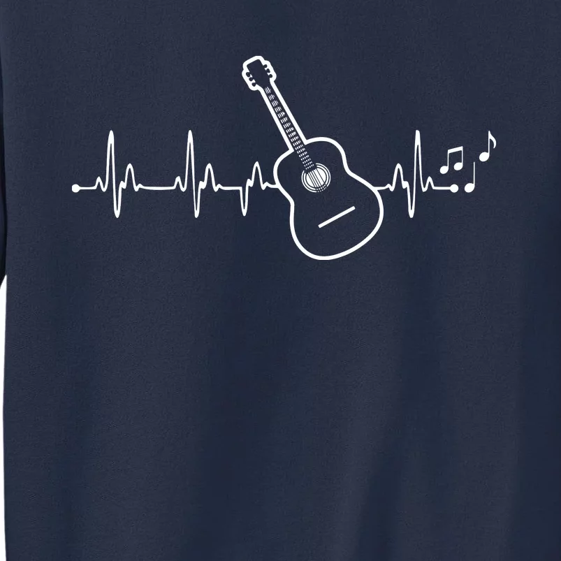 Acoustic Guitar Heartbeat Clothing Heartbeat Guitar Player Sweatshirt