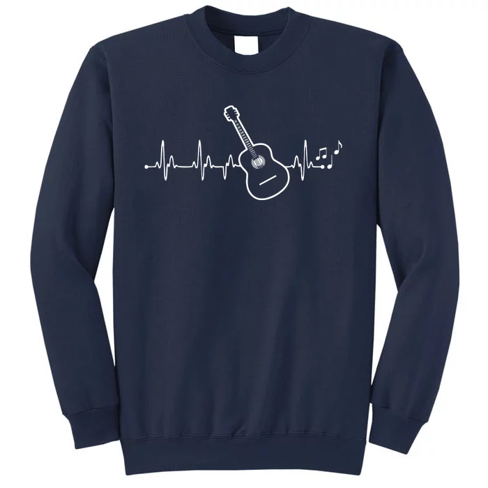 Acoustic Guitar Heartbeat Clothing Heartbeat Guitar Player Sweatshirt