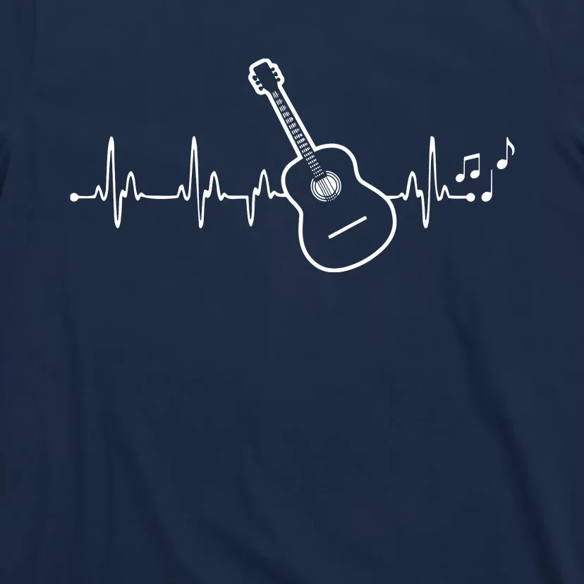 Acoustic Guitar Heartbeat Clothing Heartbeat Guitar Player T-Shirt