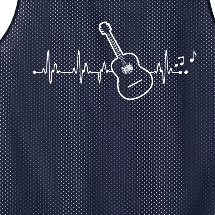 Acoustic Guitar Heartbeat Clothing Heartbeat Guitar Player Mesh Reversible Basketball Jersey Tank