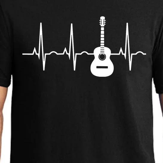 Acoustic Guitar Heartbeat Shirts Guitar Musician Pajama Set