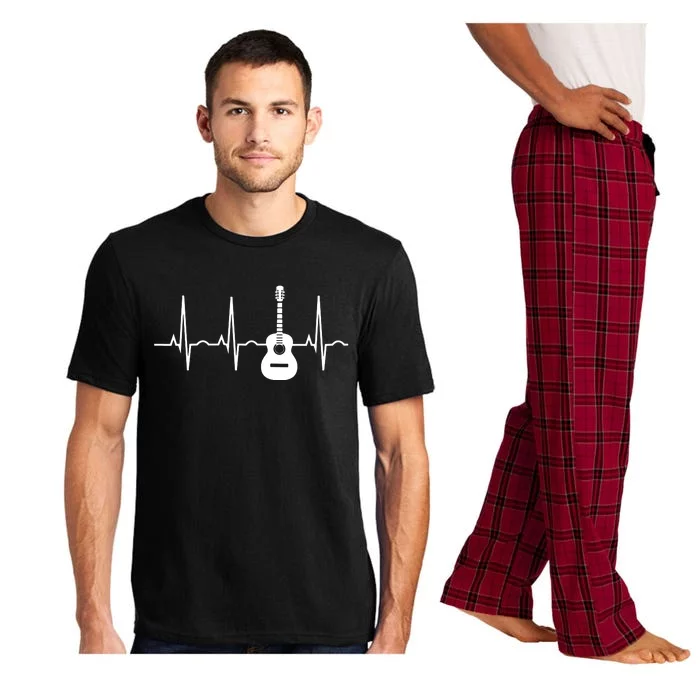 Acoustic Guitar Heartbeat Shirts Guitar Musician Pajama Set