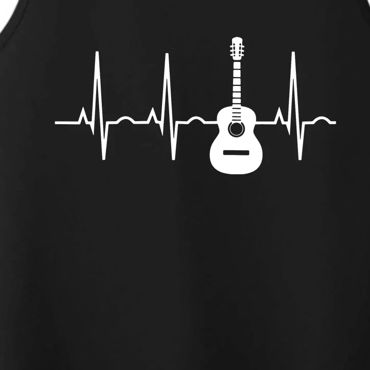 Acoustic Guitar Heartbeat Shirts Guitar Musician Performance Tank