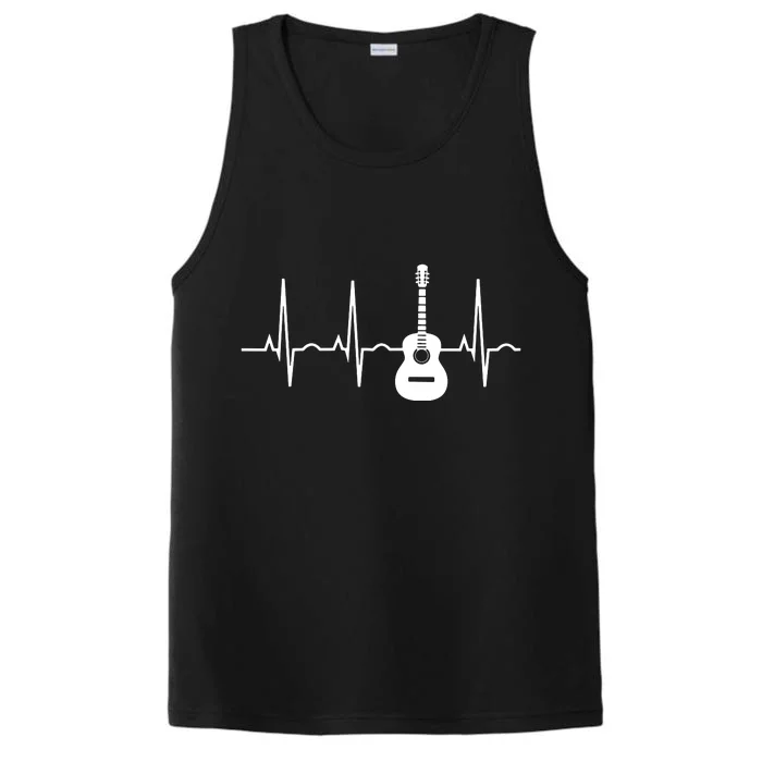 Acoustic Guitar Heartbeat Shirts Guitar Musician Performance Tank