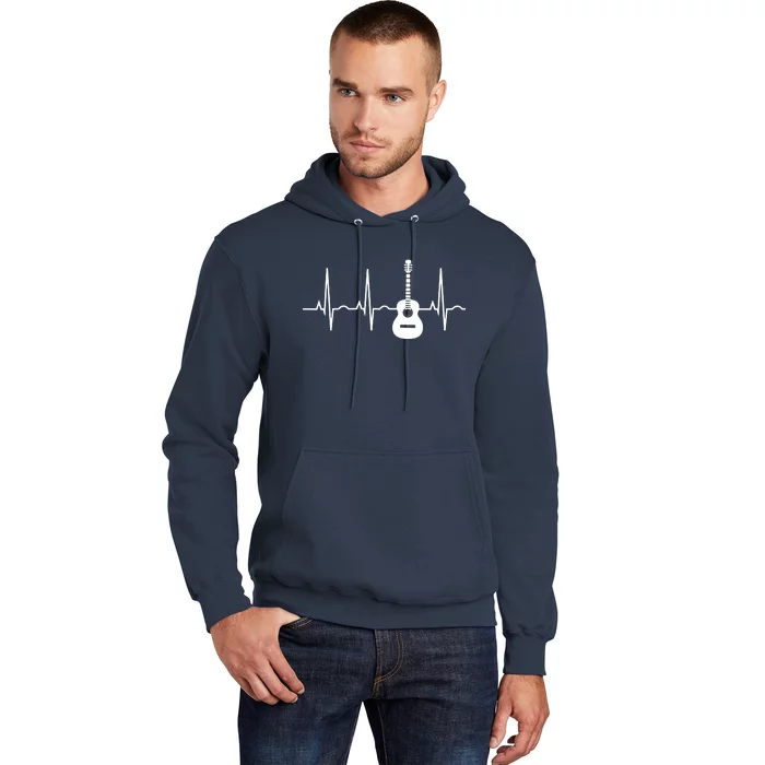 Acoustic Guitar Heartbeat Shirts Guitar Musician Hoodie