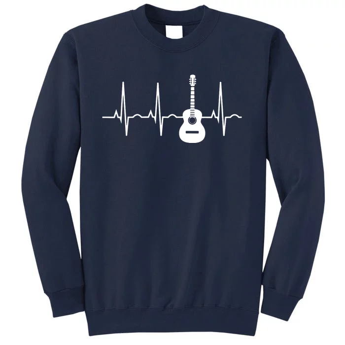 Acoustic Guitar Heartbeat Shirts Guitar Musician Tall Sweatshirt