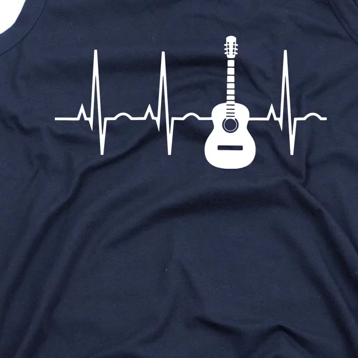 Acoustic Guitar Heartbeat Shirts Guitar Musician Tank Top