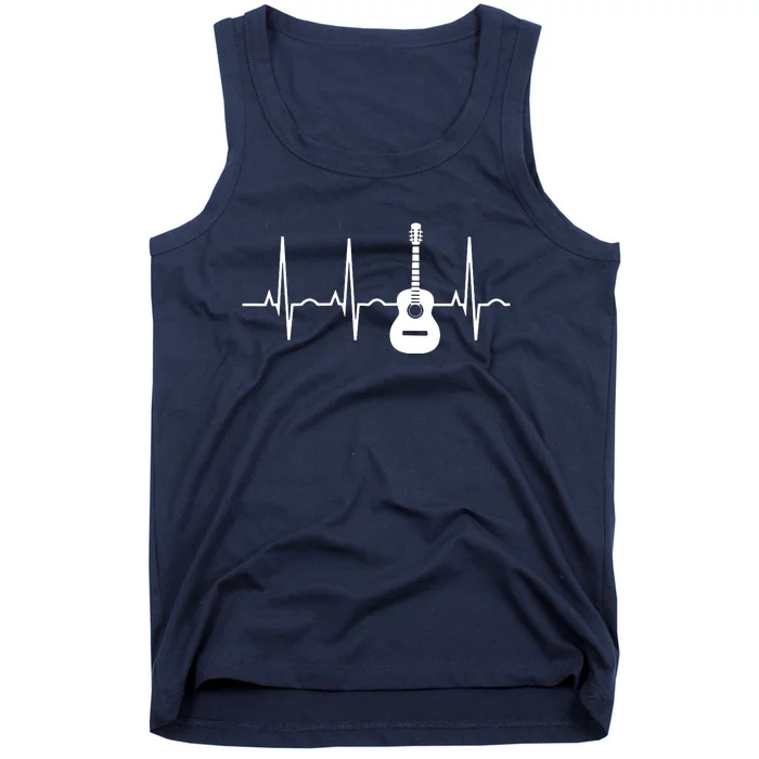 Acoustic Guitar Heartbeat Shirts Guitar Musician Tank Top