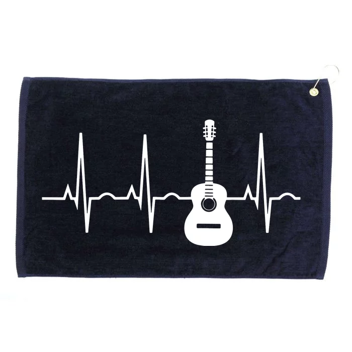 Acoustic Guitar Heartbeat Shirts Guitar Musician Grommeted Golf Towel