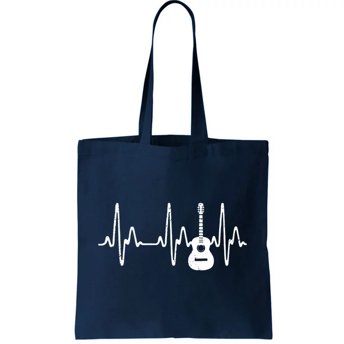 Acoustic Guitar Heartbeat Shirts Guitar Musician Tote Bag