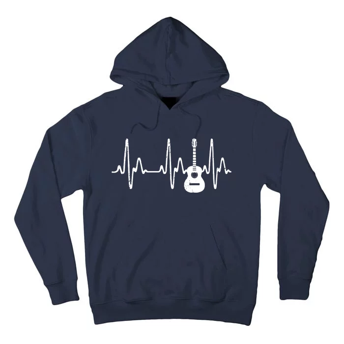 Acoustic Guitar Heartbeat Shirts Guitar Musician Tall Hoodie