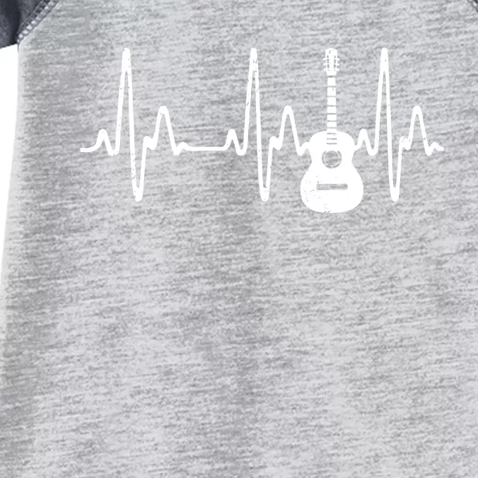 Acoustic Guitar Heartbeat Shirts Guitar Musician Infant Baby Jersey Bodysuit