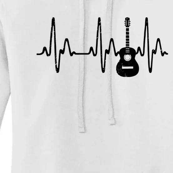 Acoustic Guitar Heartbeat Shirts Guitar Musician Women's Pullover Hoodie