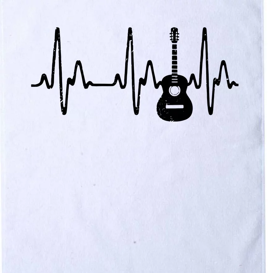 Acoustic Guitar Heartbeat Shirts Guitar Musician Platinum Collection Golf Towel