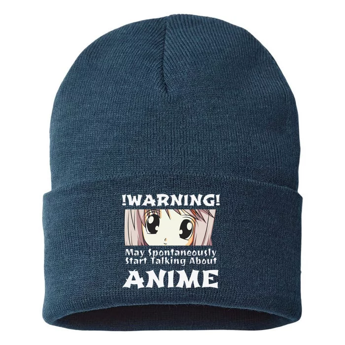 Anime Girl Hoodie Funny May Spontaneously Talk About Anime Sustainable Knit Beanie