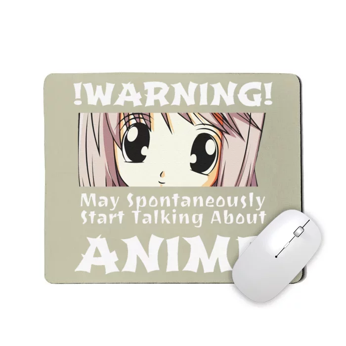 Anime Girl Hoodie Funny May Spontaneously Talk About Anime Mousepad