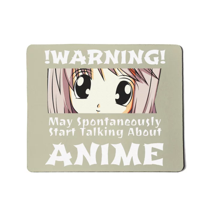 Anime Girl Hoodie Funny May Spontaneously Talk About Anime Mousepad