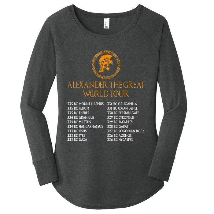 Ancient Greek History Alexander The Great Women's Perfect Tri Tunic Long Sleeve Shirt