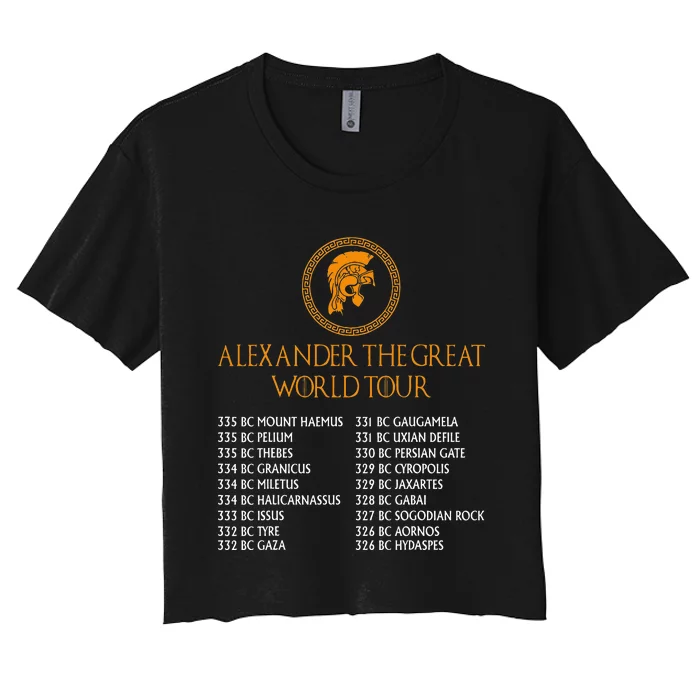 Ancient Greek History Alexander The Great Women's Crop Top Tee