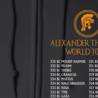 Ancient Greek History Alexander The Great Full Zip Hoodie