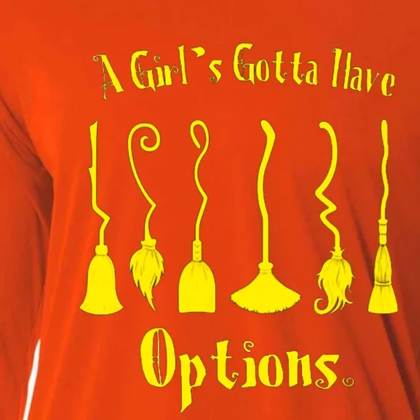 A Gotta Have Options Funny Brooms Witch Gift Cooling Performance Long Sleeve Crew