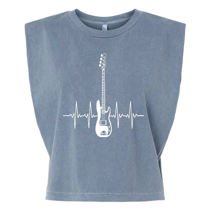 Acoustic Guitar Heartbeat Guitar Musician Garment-Dyed Women's Muscle Tee