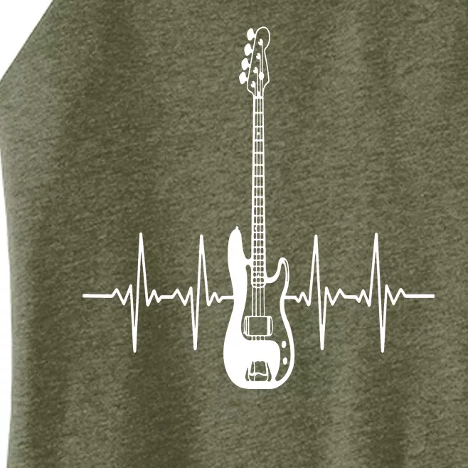 Acoustic Guitar Heartbeat Guitar Musician Women’s Perfect Tri Rocker Tank