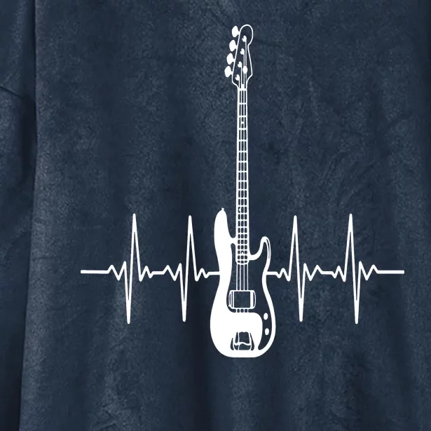 Acoustic Guitar Heartbeat Guitar Musician Hooded Wearable Blanket