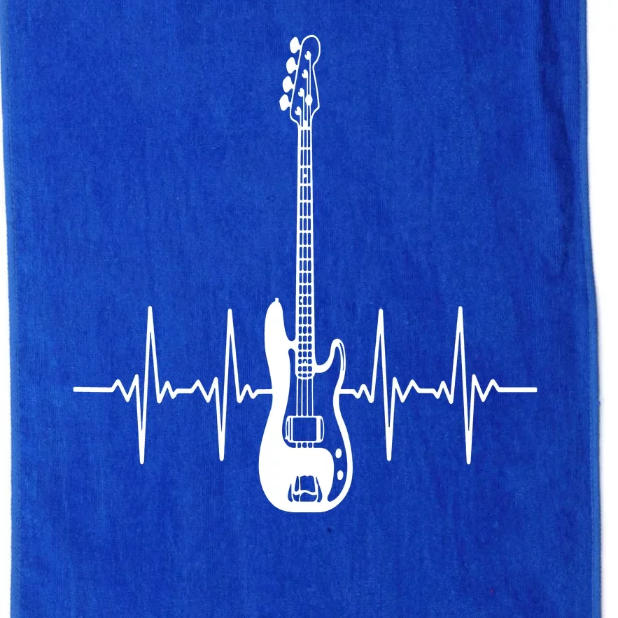 Acoustic Guitar Heartbeat Guitar Musician Platinum Collection Golf Towel