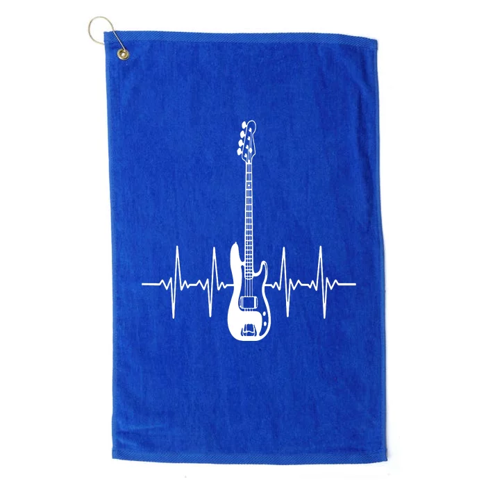 Acoustic Guitar Heartbeat Guitar Musician Platinum Collection Golf Towel