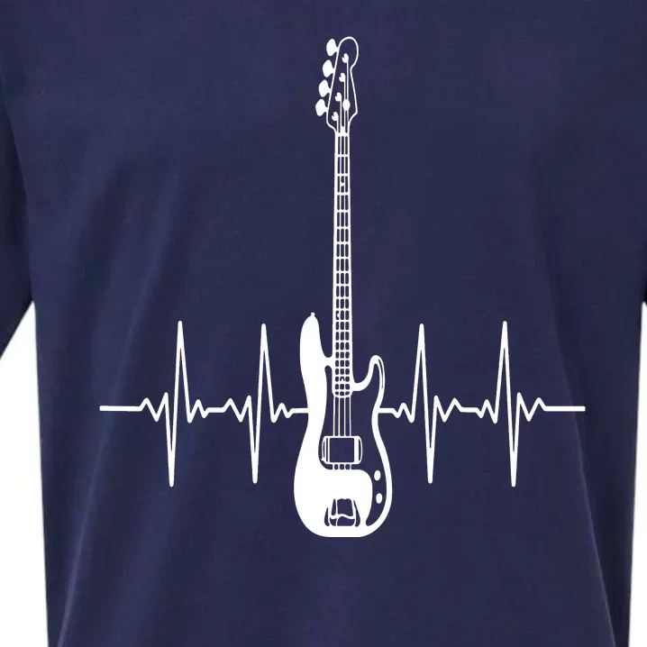 Acoustic Guitar Heartbeat Guitar Musician Sueded Cloud Jersey T-Shirt