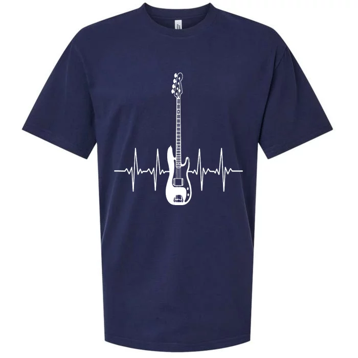 Acoustic Guitar Heartbeat Guitar Musician Sueded Cloud Jersey T-Shirt