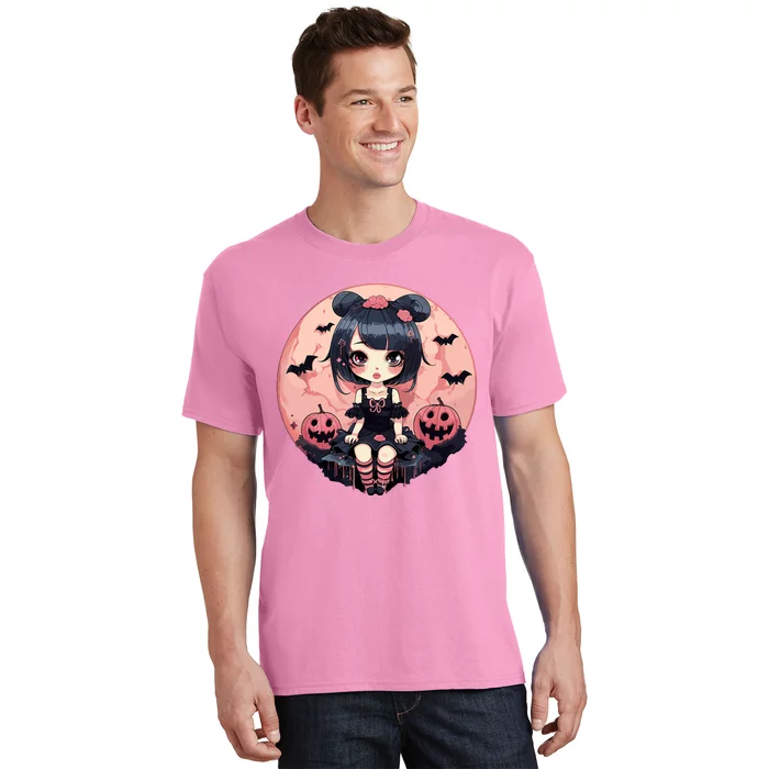 Anime Girls Halloween Otaku Manga Graphic T-Shirt