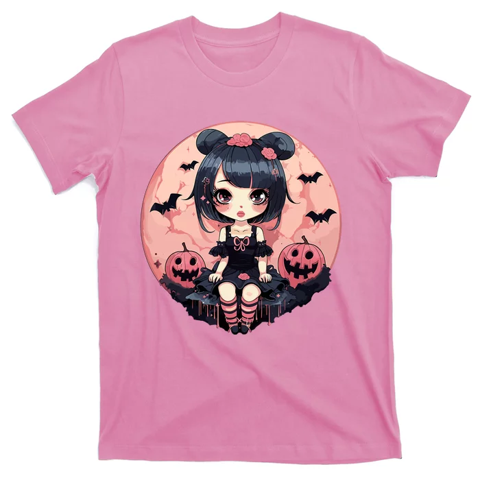 Anime Girls Halloween Otaku Manga Graphic T-Shirt