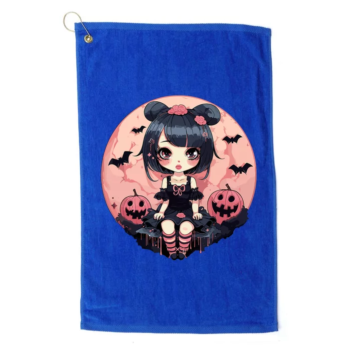 Anime Girls Halloween Otaku Manga Graphic Platinum Collection Golf Towel