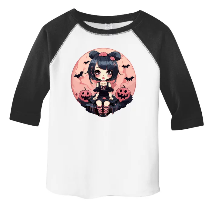 Anime Girls Halloween Otaku Manga Graphic Toddler Fine Jersey T-Shirt