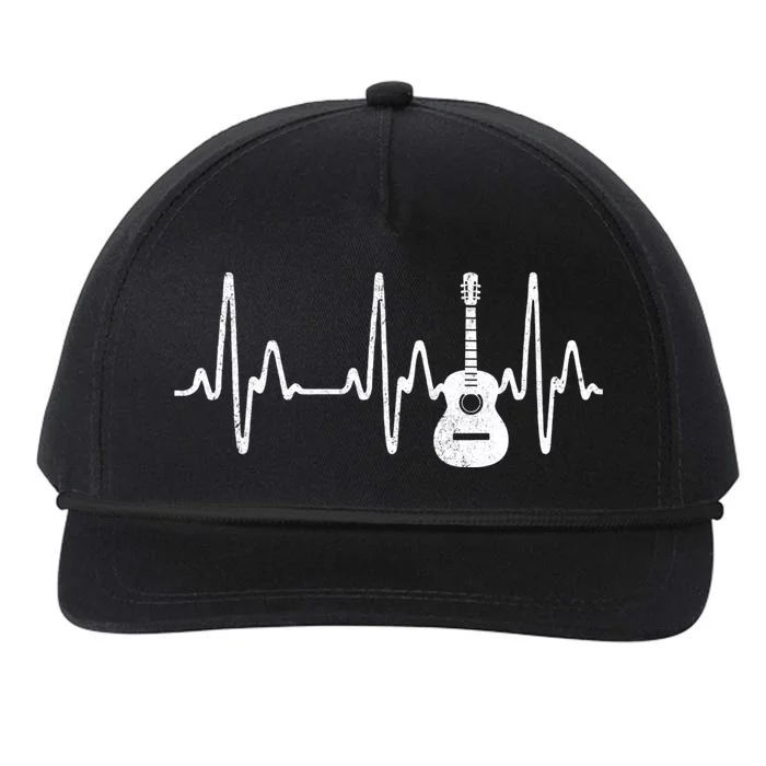 Acoustic Guitar Heartbeat Guitar Musician Snapback Five-Panel Rope Hat