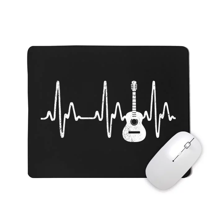 Acoustic Guitar Heartbeat Guitar Musician Mousepad