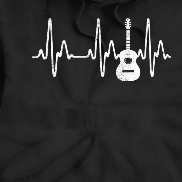 Acoustic Guitar Heartbeat Guitar Musician Tie Dye Hoodie