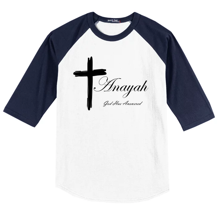 Anayah God Has Answered Baseball Sleeve Shirt