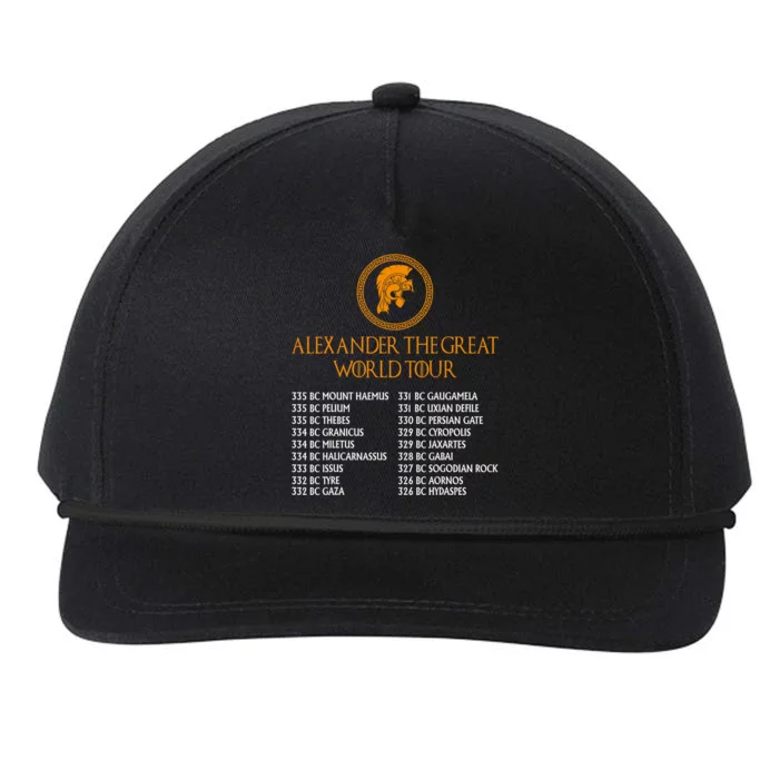 Ancient Greek History Alexander The Great W.O.R.L.D T.O.U.R Snapback Five-Panel Rope Hat