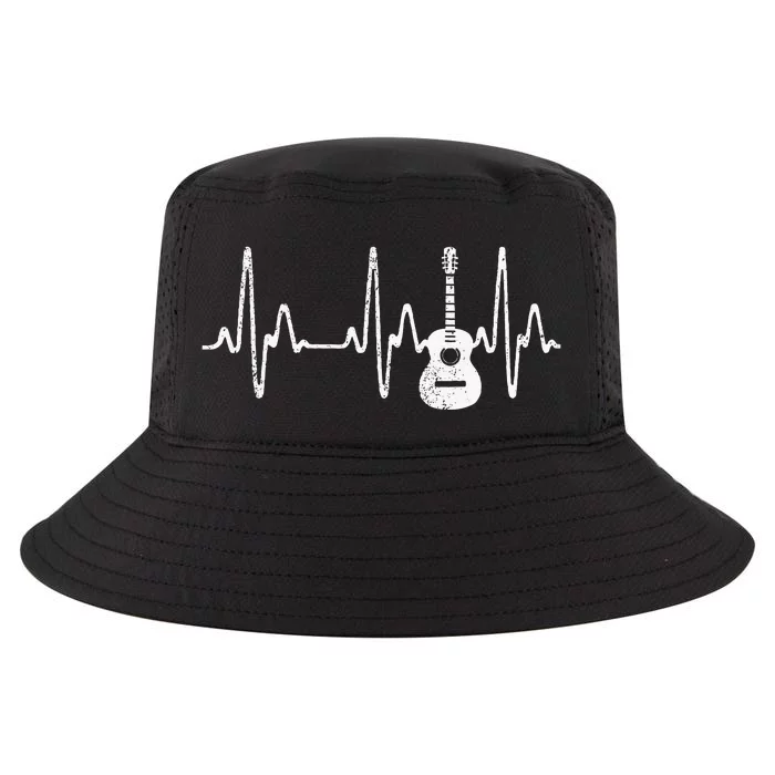 Acoustic Guitar Heartbeat   Guitar Musician Cool Comfort Performance Bucket Hat