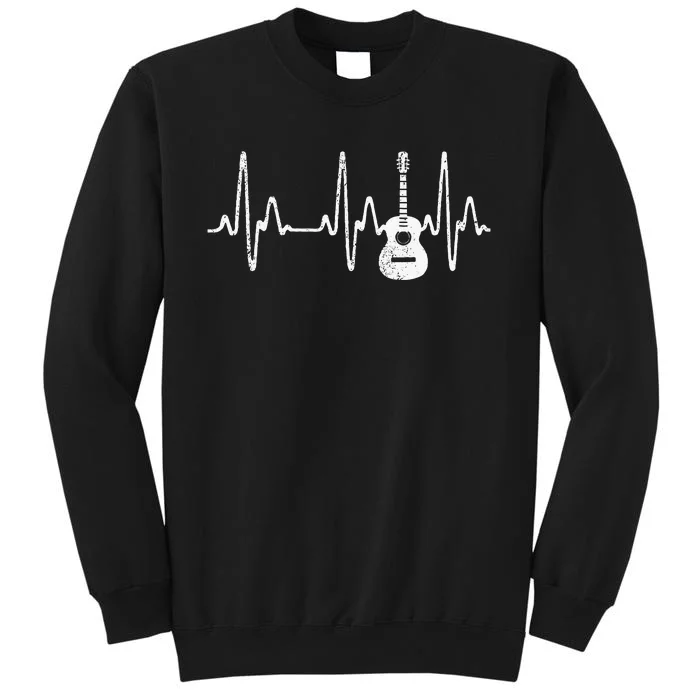 Acoustic Guitar Heartbeat   Guitar Musician Sweatshirt