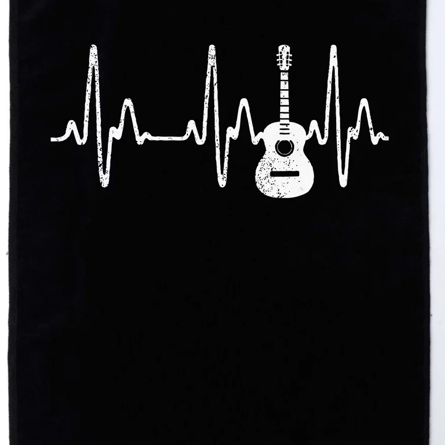 Acoustic Guitar Heartbeat   Guitar Musician Platinum Collection Golf Towel