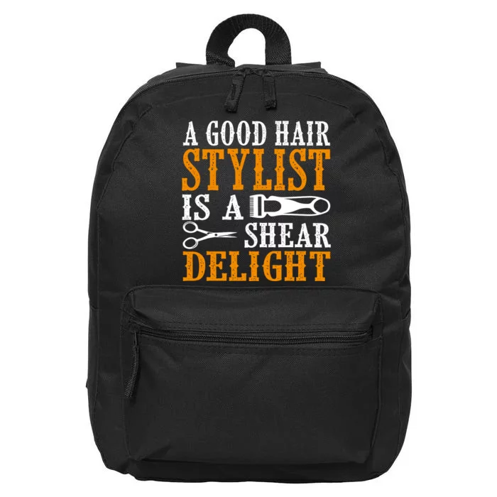 A Good Hair Style Is A Shear Delight 16 in Basic Backpack