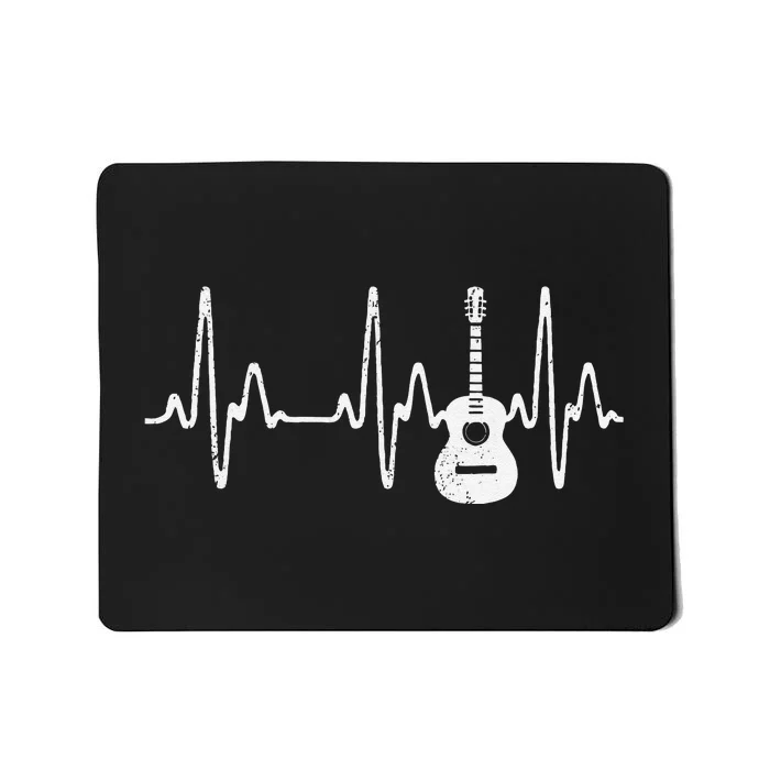 Acoustic Guitar Heartbeat funny Guitar Musician Mousepad